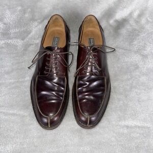 Salvatore Ferragamo Men's 9 Brown Leather Split Toe Dress Oxfords Shoes